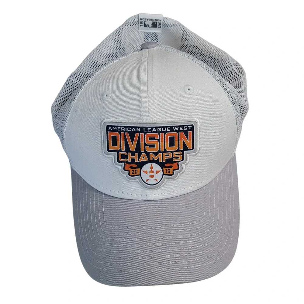 New Era 9FORTY Houston Astros 2019 AL West Champs Hat Mens OSFM Grey White
